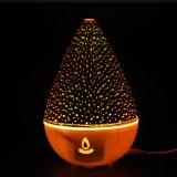 Essential Oil Diffuser,3D Glass Galaxy Star Light ,6 Color LED Changing Timing Ultrasonic Cool Mist Humidifier, Spa