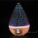Essential Oil Diffuser,3D Glass Galaxy Star Light  Ultrasonic Cool Mist Humidifier,6 Color LED Changing Timing