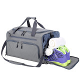 Custom high quality foldable  gym sport bags waterproof travel bag with shoes compartment   for men women