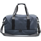 Oem Custom Print Sports Duffel Ladies Mens Travel Bags With Shoe Compartment