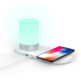 Patented new products 2020 LED night light wireless phone charging station wireless charger for IOS android phone
