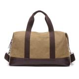 Wholesale custom low moq vintage canvas PU leather trim tote shoulder bag mens duffel travel bags accept custom