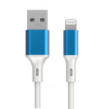 1M 2M MFI Certified Alloy Case Flat Cabo Ladekabel Nylon Braided 2.4A 3A Fabric Data Cable for iPhone Fast Charging USB Cable