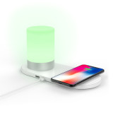 Patented new products 2020 LED night light wireless phone charging station wireless charger for IOS android phone