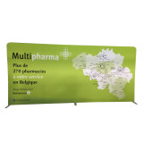 20ft straight fabric portable display stand backdrop wall with custom trade show graphic design