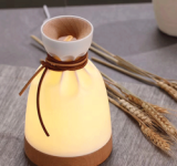 Factory supply wooden base sack shaped ultrasonic hepa air purifier electric air diffuser Good decoration for home/office
