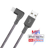 High quality OEM 90 degree MFI 1m USB Charger C89 Lighting For Apple ladekabel charging wire For iPhone 12 USB data cable