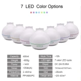 400ml Electronic Ultrasonic Diffuser Quality Ultrasonic Humidifier Hotel ROHS Good gift decoration for Home, office, Spa