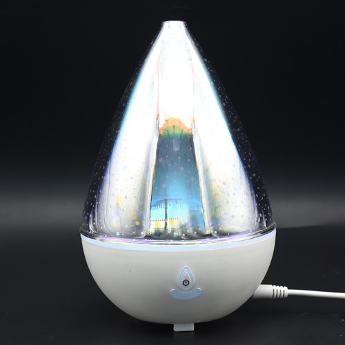 Essential Oil Diffuser,3D Glass Galaxy Star Light  Ultrasonic Cool Mist Humidifier,6 Color LED Changing Timing