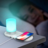 Modern Decor LED RGB Table Bedside Wireless Charger Lamp Bedroom Living Room Atmosphere RGB Night Light