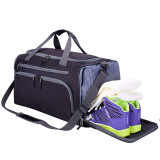 Custom high quality foldable  gym sport bags waterproof travel bag with shoes compartment   for men women