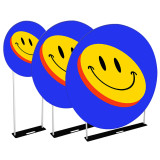 Expomax Round Background Wall Circle  Backdrop Board Aluminum Banner Stand Photobooth Backdrop Stand For Wedding