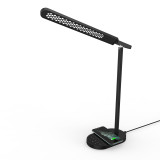Rotatable Folding Head LED Desk Lamp Wireless Charger Eye Protect Reading Study Table Night Light with USB Port Charging