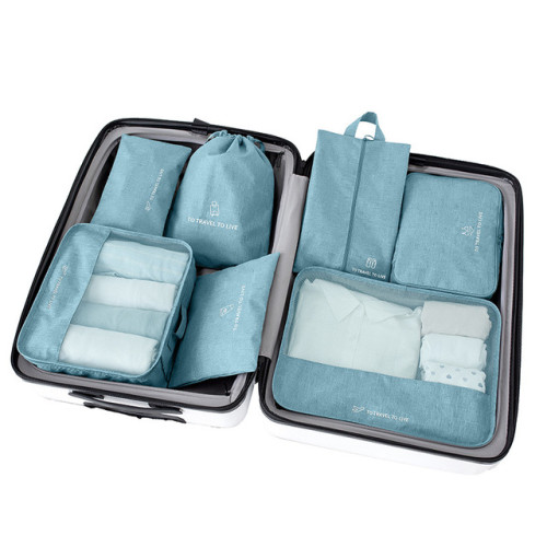 customized 7pcs set travel luggage organizer bag waterproof packing cubes organizer travel bags packing cube sets