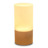 Natural beech wood bedside lamp Small Night Light Wooden Fabric Simple Desk Lamp For Bedroom