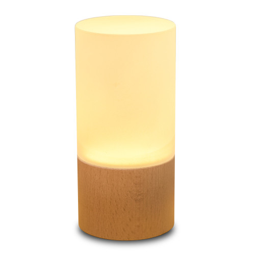 Natural beech wood bedside lamp Small Night Light Wooden Fabric Simple Desk Lamp For Bedroom