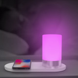 Patented new products 2020 LED night light wireless phone charging station wireless charger for IOS android phone