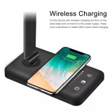 New arrvial Eye-caring study Reading LED  Table Lamp USB Rechargeable Desk lamp with wireless charger