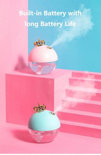 New Technology  Good Quality 320ml Perfume Aroma Diffuser Innovation USB Crown Humidifier with Built-In Battery