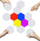 Honeycomb Mosaic Color Version Hexagonal Modular Touch Sensitive Lighting Wall Lamp LED Night Light