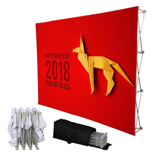 10ft aluminum fabric pop up tension fabric design trade show fabric display backdrop banner stand