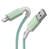 1M 2M MFI Certified Alloy Case Flat Cabo Ladekabel Nylon Braided 2.4A 3A Fabric Data Cable for iPhone Fast Charging USB Cable