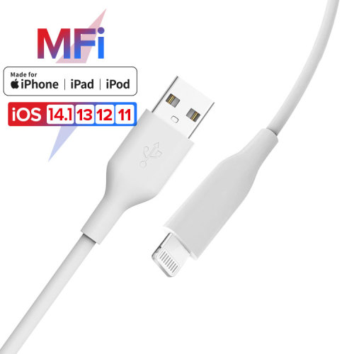 MFI Certified iphone Data Cable Support PD 3A 18W PVC High Speed Lighting Cable USB A To Lighting Charge Cable for Apple wire