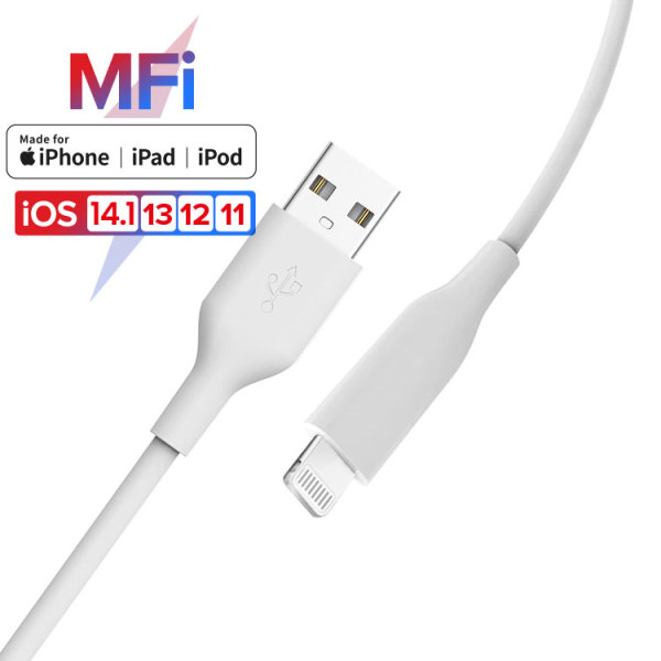 MFI Certified iphone Data Cable Support PD 3A 18W PVC High Speed Lighting Cable USB A To Lighting Charge Cable for Apple wire