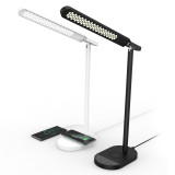 Rotatable Folding Head LED Desk Lamp Wireless Charger Eye Protect Reading Study Table Night Light with USB Port Charging