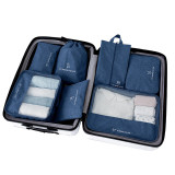 customized 7pcs set travel luggage organizer bag waterproof packing cubes organizer travel bags packing cube sets