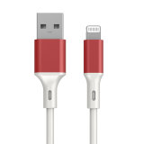 1M 2M MFI Certified Alloy Case Flat Cabo Ladekabel Nylon Braided 2.4A 3A Fabric Data Cable for iPhone Fast Charging USB Cable