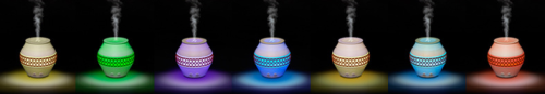 Newest 120ml  Ultrasound Air Humidifier Mini Colorful LED seven change air purifier