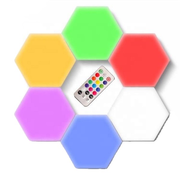 Honeycomb Mosaic Color Version Hexagonal Modular Touch Sensitive Lighting Wall Lamp LED Night Light