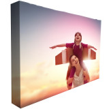 4x3 aluminum frame tension fabric backlit display pop up wall