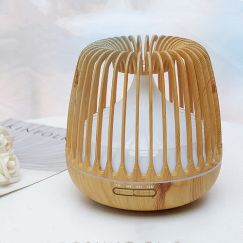 Hot sale Bird cage hollowed-out humidifier wood grain ultrasonic Aroma Diffuser