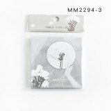 Simple and creative character girl anime series black and white sticky notes  sticker school student memo pad 80 pce