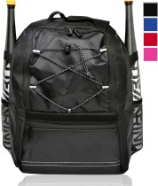Outdoor Sport Black Lightweight Sublimation Youth Baseball Backpack