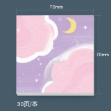 Creative fresh scenery convenient sticker memo pad oil painting can tear and stick portable notepad 90 pages