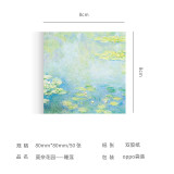 Literature and Art Retro Scenery Monet Van Gogh's Famous Paintings Memo Pad Non-sticky Message Memo DIY Material Paper