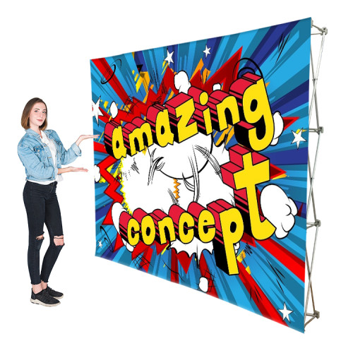 3*4 Aluminum Portable Tension Fabric Display Pop Up Event Backdrop Stand
