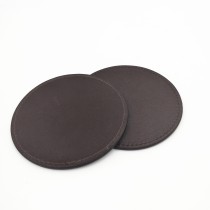 Durable PU leather coaster water resistant coaster custom PU leather coaster with your logo for office use