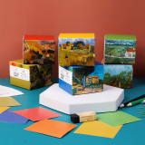 Simple solid color note paper landscape memo pad vertical non-sticky student plan hand account decoration material