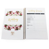 A4 Wholesale Spiral Organizer Custom Wedding Planner Book