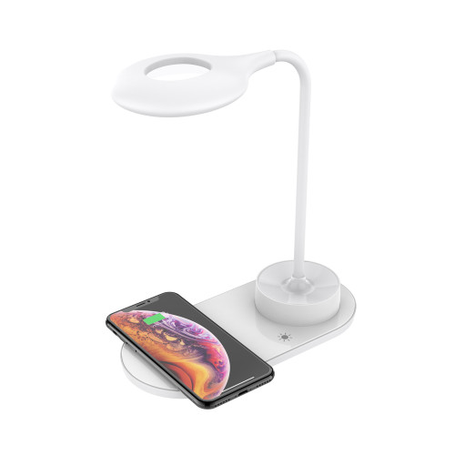 Eye Protective ABS Small Portable LED Book Light Lamp With Wireless Charger for Night Sleeping Reading in Bed