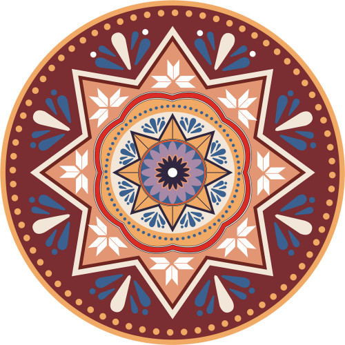 Promotional Customized Logo Mandala Pattern Coaster with Cork Mat for Wedding Ceramic Coasters Bar mat