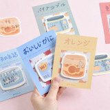 Creative new passion fruit shape canned series memo pad student supplies stickers 30 sheets