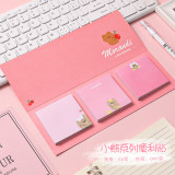 2021 New cute kawaii Korean cartoon animal sticky note pad candy school student self-adhesive memo pad label stationery