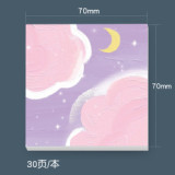 Creative fresh scenery convenient sticker memo pad oil painting can tear and stick portable notepad 90 pages