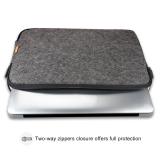 Best Quality Delicate Felt laptop Sleeve Bag with double zippers Custom Logo