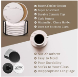 2021 hot sale Ceramic Coasters Set Of 6pcs Own Design Absorbent Coaster For Drinks